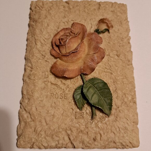 Vintage Botanical Wall Art Plaque Set Rose, Cynara, Protea Raised Floral Design - Picture 3 of 7